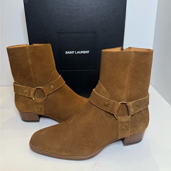 Saint Laurent YSL Wyatt Harness Boots US Size 41 $1390 Brand New - Picture 1 of 13